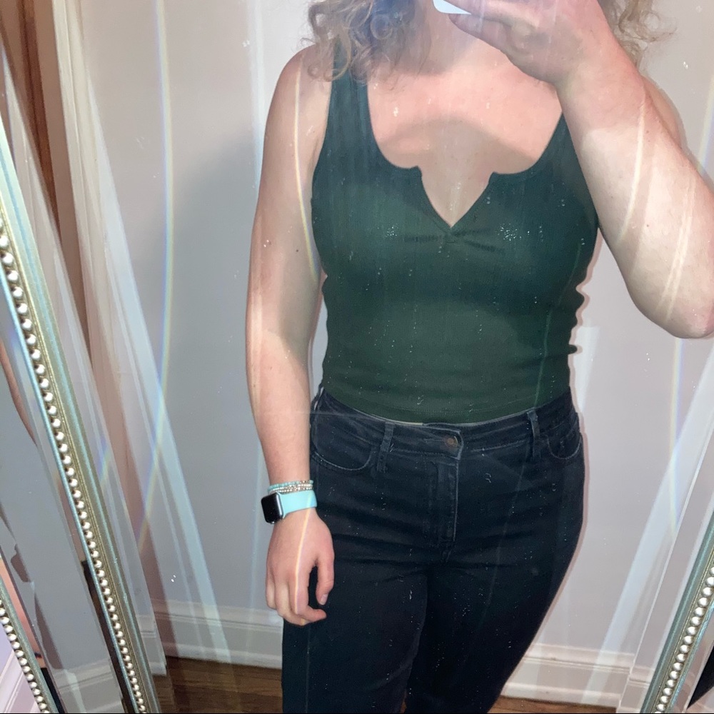 Dark green tank